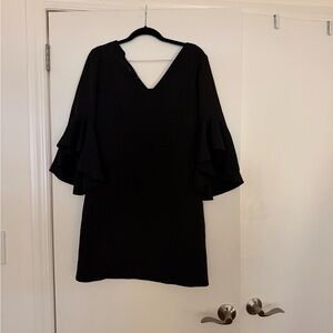 Laundry By Shelli Segal Black Long Sleeve Dress
